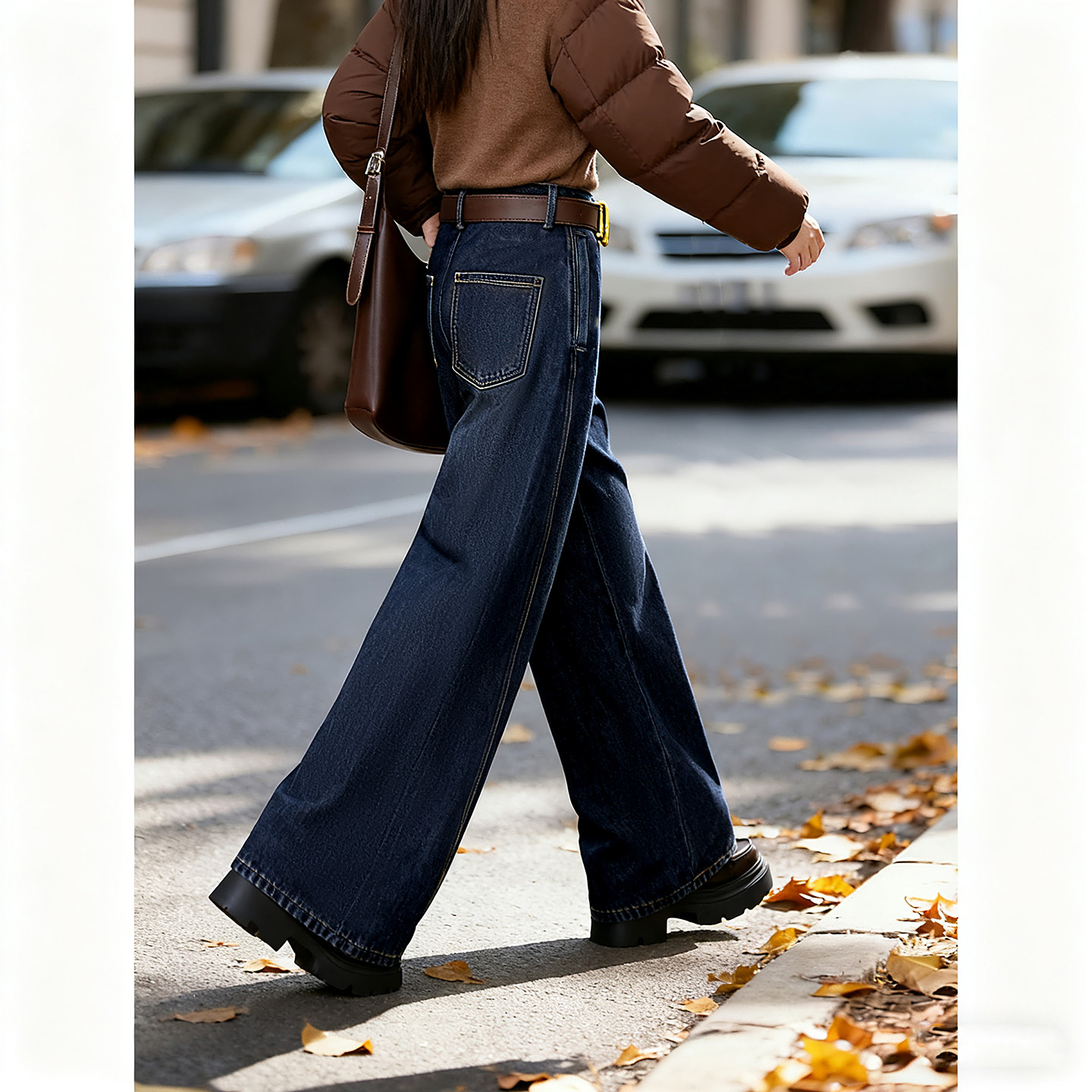 苏醒的乐园休闲宽松加绒百搭牛仔长裤2025年冬季新款女装阔腿裤,淘宝优惠券,粉丝福利购,淘宝优惠卷