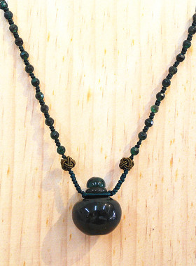 天然印度玛瑙精油香氛精致项链