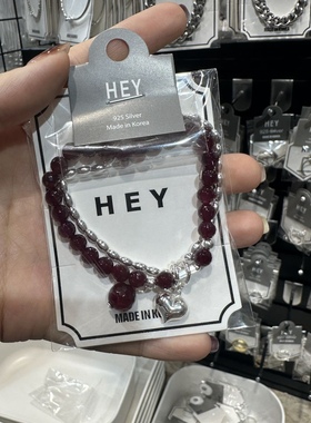 石榴红925纯银双层高级显白手链