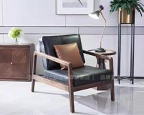 Blue Bird Furniture Ukim Wood Casual Chair Full Solid Wood Sofa Chair Single Chair Modern Light Lavish Minimalist Chair