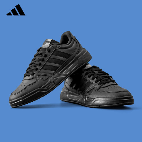 Adidas阿迪达斯男鞋板鞋秋季新款黑武士运动鞋耐脏纯黑板鞋JS4361 - 图1