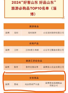 淄博博山琉璃鸡油黄葫芦车挂文创产品旅游产伴手礼高级感2024新款