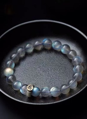 爱情之石定情信物月光石8MM手链送女生女神礼品包装新年爆款