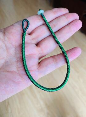 东海水晶绿色双色八股四面佛手链手绳墨绿加翠绿缺木补木饿木命