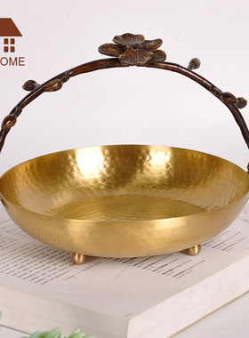 美式风客厅茶几全铜别墅工艺品