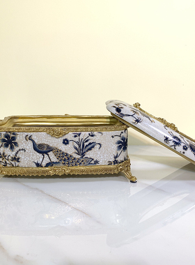 美式风奢华陶瓷餐厅酒店纸巾盒