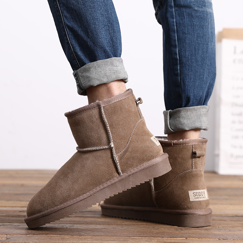 男款男士冬季加绒防滑东北短靴 soddy时尚雪地靴