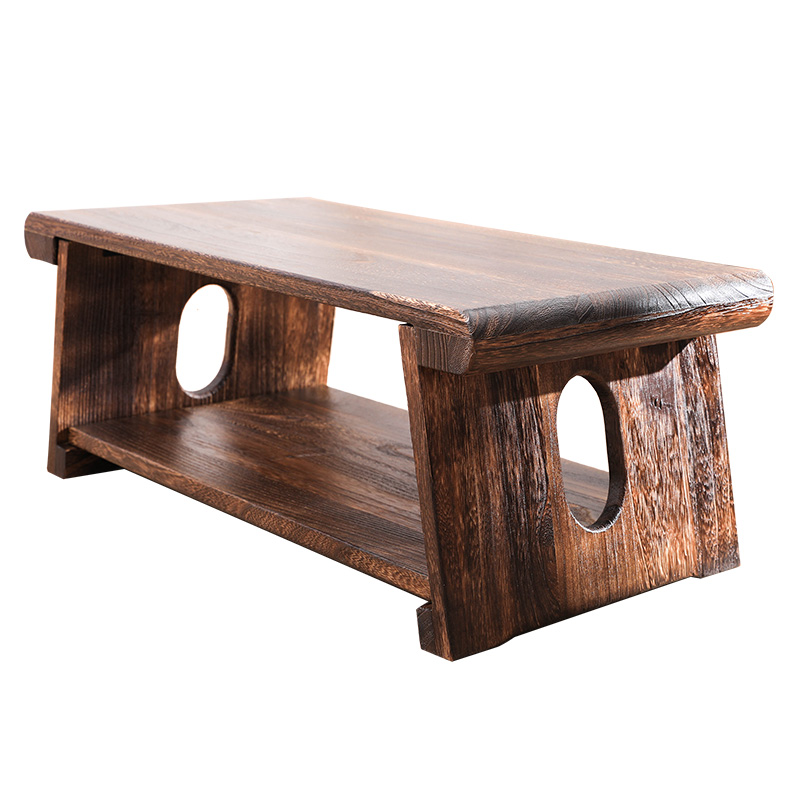 折叠炕桌家用榻榻米小桌子实木飘窗小茶台坐地日式阳台矮桌小茶几-图3