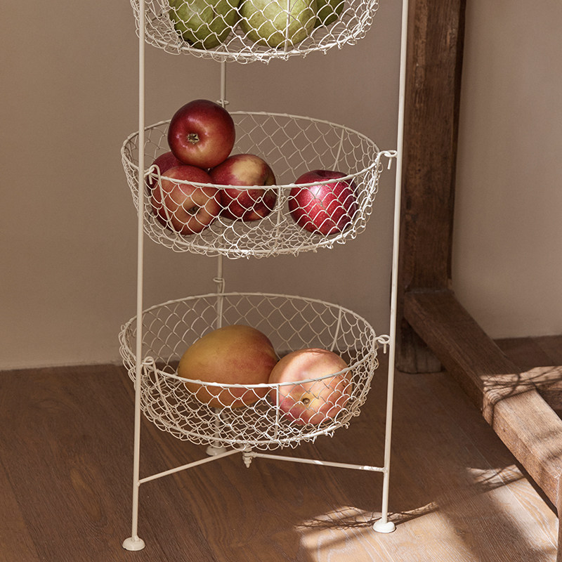 铁艺厨房菜篮子置物架家用蔬菜水果收纳篮多层落地展示架储物架,淘宝优惠券,粉丝福利购,淘宝优惠卷