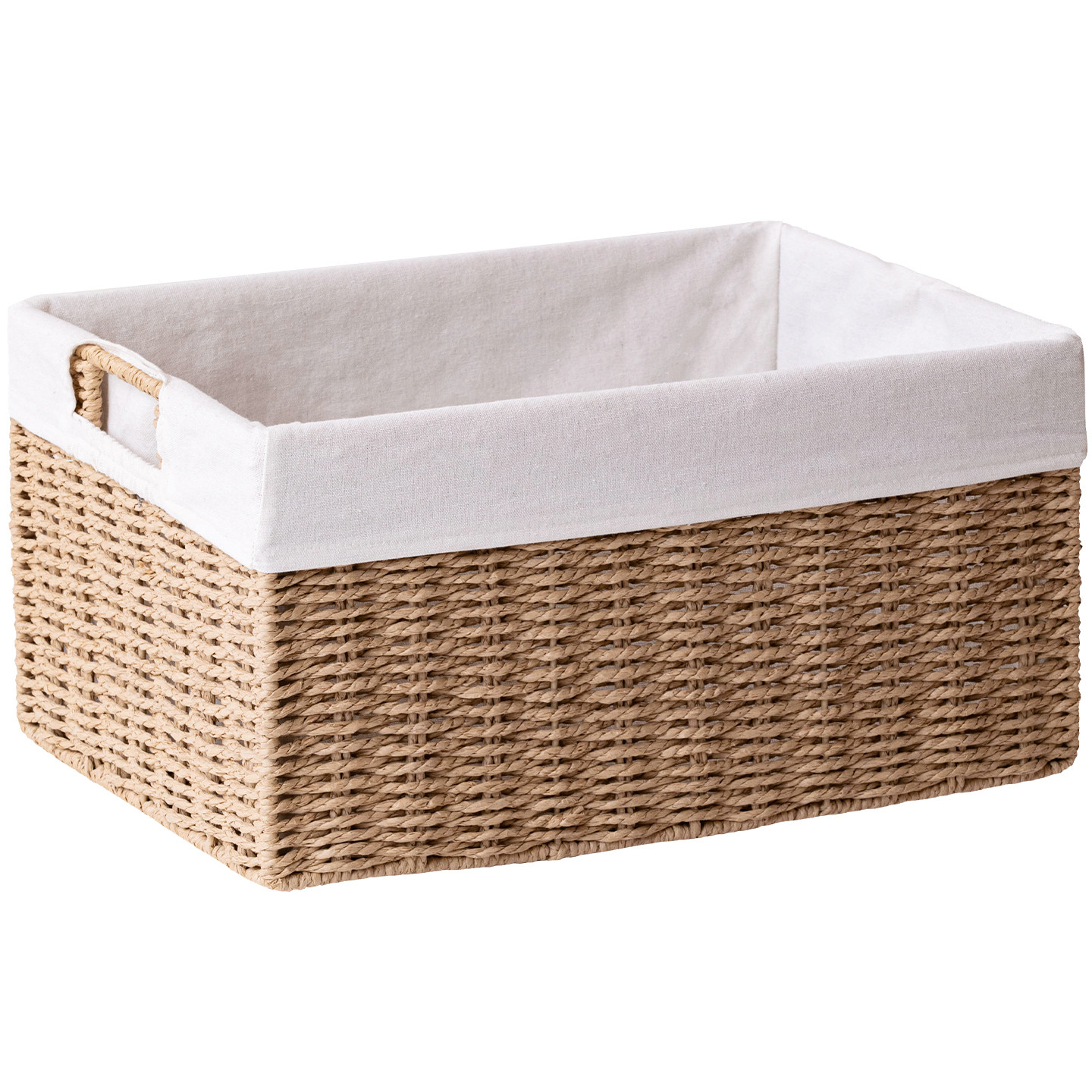 收纳筐家用仿藤编草编玩具零食杂物储物篮桌面收纳盒编织收纳框,淘宝优惠券,粉丝福利购,淘宝优惠卷