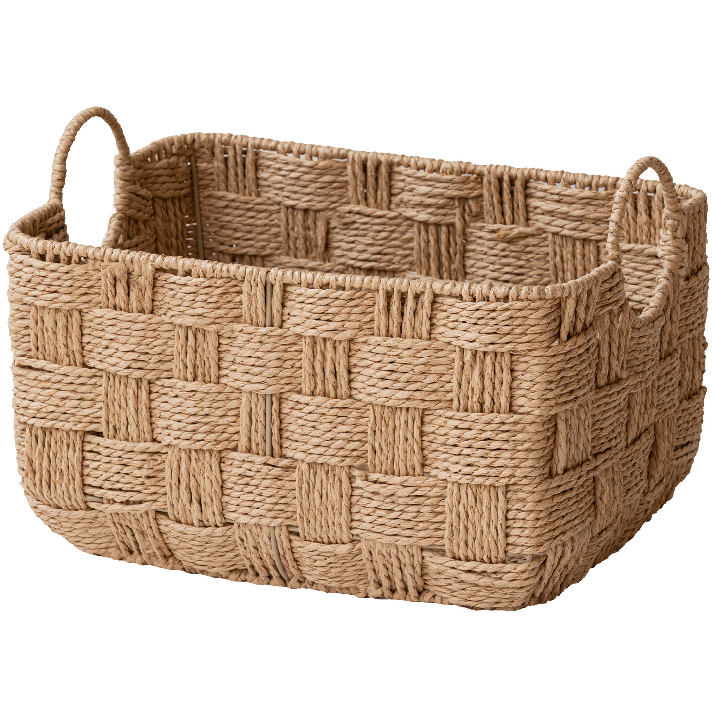 日式桌面收纳篮收纳筐厨房卫生间储物筐零食杂物藤编收纳盒收纳框