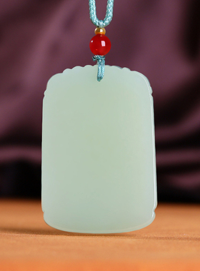 和田玉白玉麒麟吊坠天然玉石玉佩