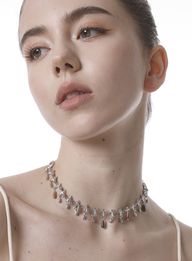 CHUNRAN十字元素玛瑙水滴项链