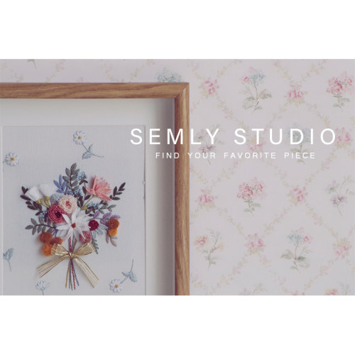 【SEMLY STUDIO】[材料包]半立体刺绣diy花束小清新装饰摆件手工-图0