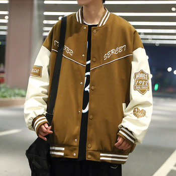 ເຄື່ອງແບບເບສບານສໍາລັບຜູ້ຊາຍແລະແມ່ຍິງໃນດູໃບໄມ້ລົ່ນແລະລະດູຫນາວທີ່ສູງອອກແບບຖະຫນົນ niche ໃຫມ່ VINTAGE American street jacket INS ຍີ່ຫໍ້ trendy