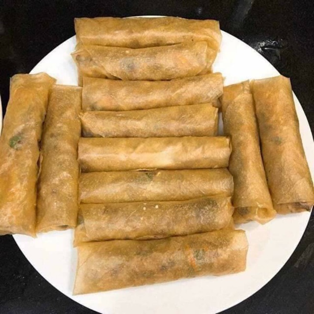 越南琅玖油炸春卷皮100g BANH DA NEM春卷皮22cm每袋约20张皮包 - 图2