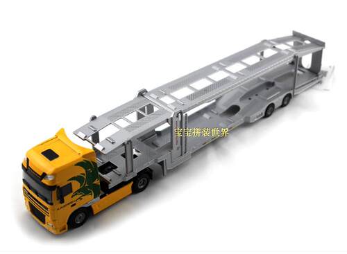 凯迪威1:50汽车运输车合金工程模型玩具 送6辆合金小车包邮 - 图1