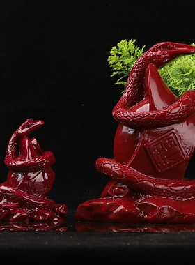 朱砂生肖蛇摆件2025新款