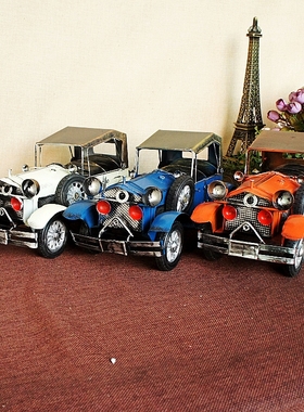 模型客厅金属工艺品老爷车铁皮