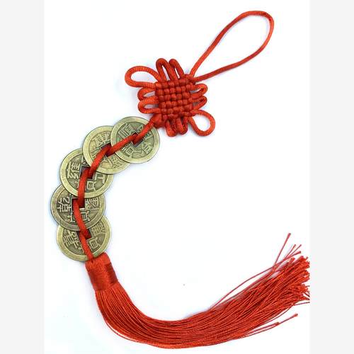 厂家直供五帝铜钱串 抓周 精品结古币挂件家居门窗汽车挂饰 - 图2