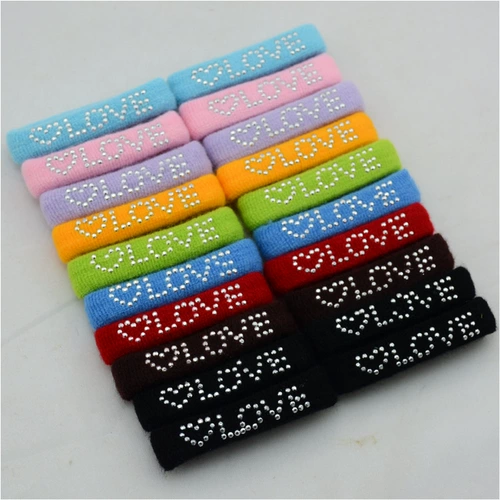 Хлопчатобумажная линия любовь бухни для волос головной убор, резиновая полоса голова веревка без шить