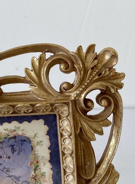 复古镂空雕花树脂相框桌面摆台