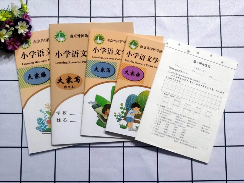 【5本套】2022春小学语文学习资源包 五年级5年级下册含：试卷+大家读+大家练+大家写+作文本南京外国语学校仙林分校校本教材