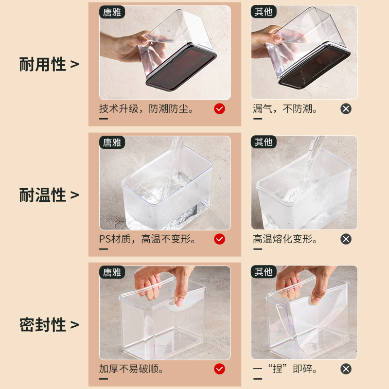 果粉盒塑料盒奶茶店专用料盒容器面粉盒杂粮收纳盒食品储物密封罐