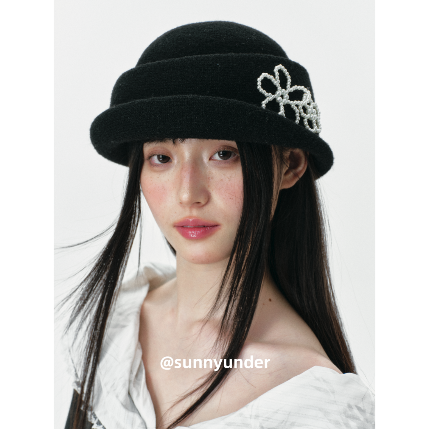 时尚花朵千金帽子女春秋冬季韩版日系显脸小马术帽报童帽礼帽ins - 图0