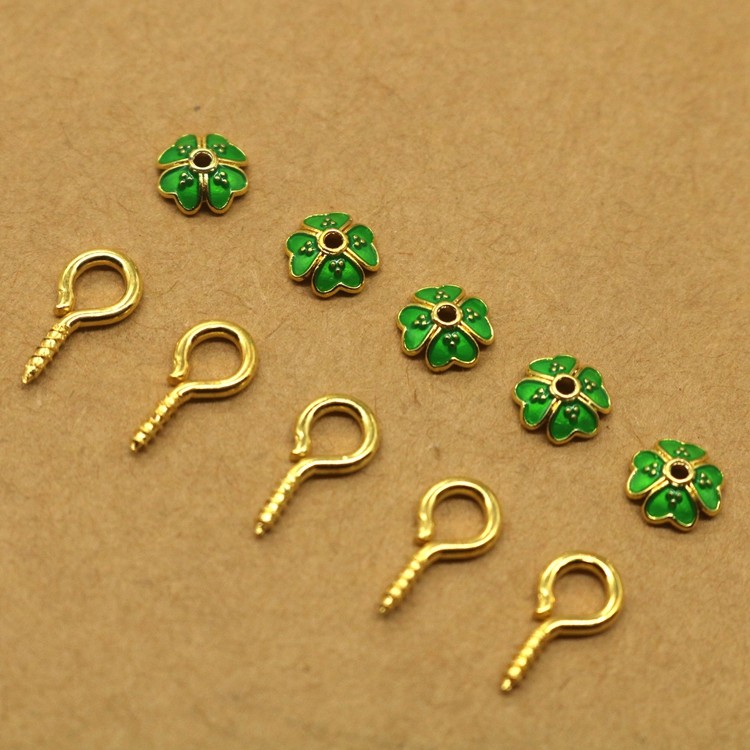 景泰蓝花帽钉葫芦盖配件菩提花帽配件连接扣黄铜景泰蓝工艺配饰,淘宝优惠券,粉丝福利购,淘宝优惠卷