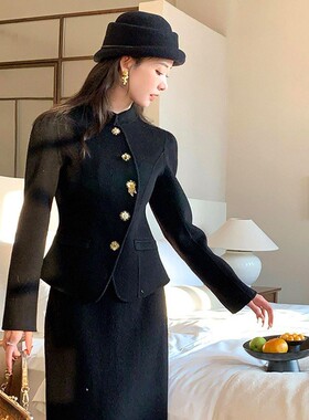 秋冬季纯色感千金帽卷檐时尚百搭法式帽子女大头围优雅羊毛帽