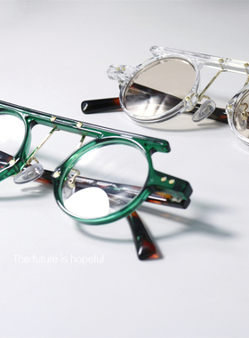 中国风圆形民国元素可配近视眼镜