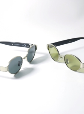 嘻哈朋克黄绿UV400近视太阳镜