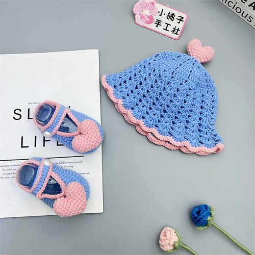 孕期解闷手工diy编织郁金香宝宝上衣马甲女童帽子马甲鞋子毛线团 - 图1