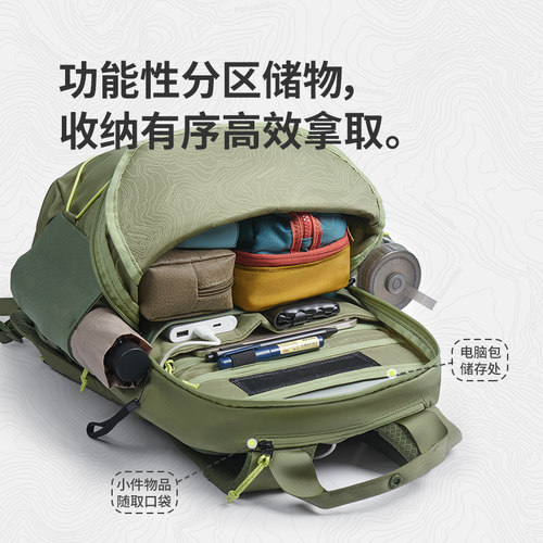 挪客双肩包大容量短途通勤包户外骑行背包男女同款轻量电脑背包 - 图1