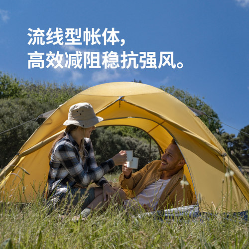 挪客帐篷户外2-4人野营装备双层防雨防水野外便携式折叠超轻铝杆 - 图1