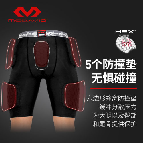 【欧文同款】美国McDavid迈克达威蜂窝防撞压缩速干运动短裤7991 - 图0