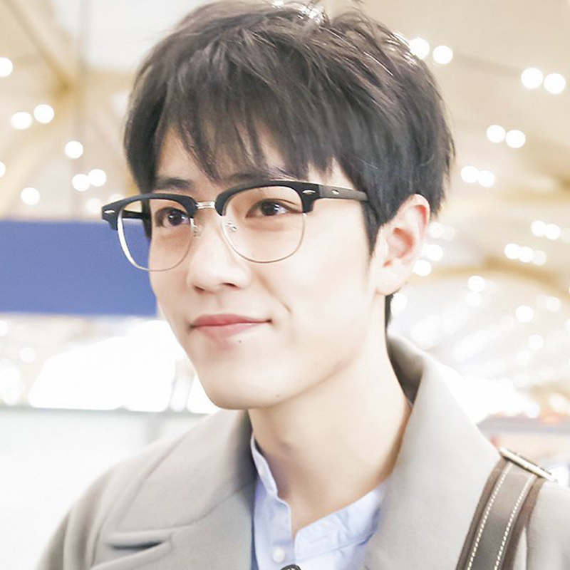 桓基眼镜专营店肖战明星同款眼镜框防辐射眼镜男潮流抗蓝光平光近视眼睛框镜电脑0