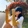 Spring and summer Korean style ins style black and white striped sunscreen sleeves