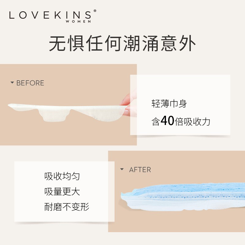 澳洲Lovekins/沐歆卫生巾纯棉日用245mm日用超薄防侧漏姨妈巾女生