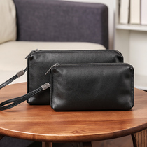 High-end upgraded version Original small handbag Male genuine leather Tanning Leather Retro Casual Mens Head Layer Cow Leather Mobile Phone Bag