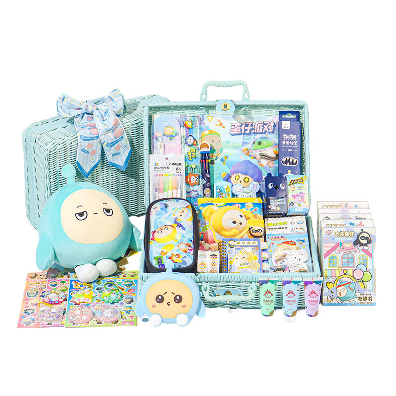 蛋仔派对生日礼物女孩男生学习用品文具大礼包套装礼盒安静书玩具