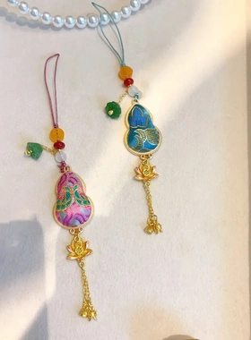 【成品】葫芦纯手工非遗原创东方美学宋锦 宝瓶吊坠款国风配饰挂