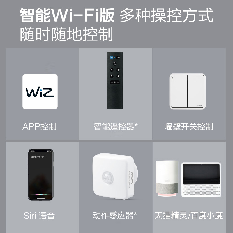 飞利浦双影智能WiFi吸顶灯led家用客厅灯 卧室灯简约现代大气灯饰 - 图1