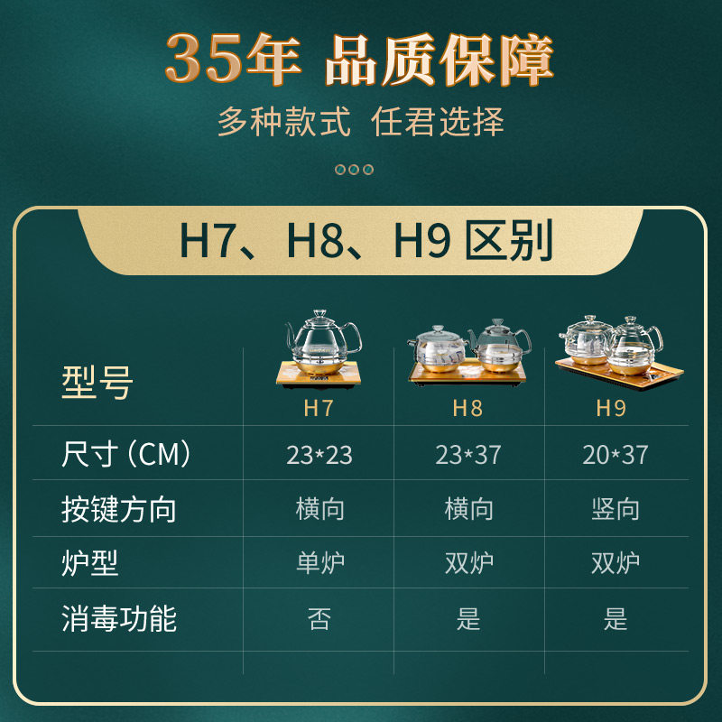 金灶h7全自动涌泉上水电玻璃热水壶 金灶电热水壶