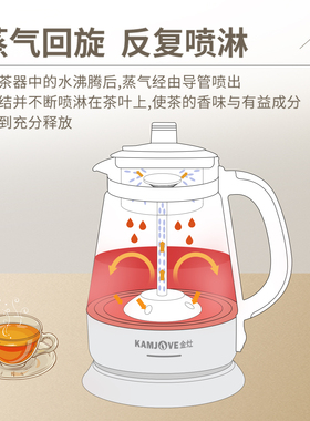 金灶蒸汽喷淋热压煮茶器