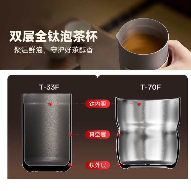 Jinzao Titanium Travel Tea Set Outdoor Portable Tea Maker