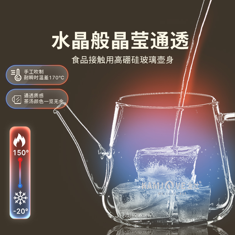 金灶A-04飘逸杯泡茶壶茶壶沏茶壶冲茶器套装办公室泡茶杯家用茶具 - 图0