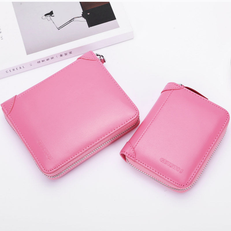 女式多卡位真牛皮名片夹大容量卡套 geustos卡包