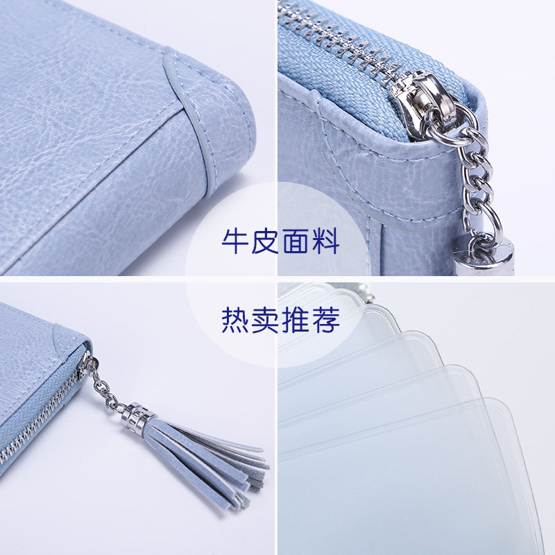 女式多卡位日韩简约迷你牛皮名片夹 geustos卡包